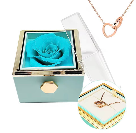 Ruža koja skriva posebnu ogrlicu – personalizirani poklon za vaše najdraže! 🌹💖