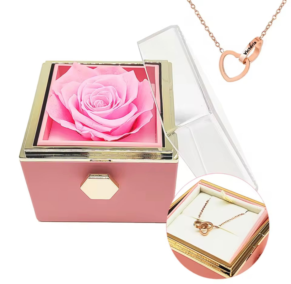 Ruža koja skriva posebnu ogrlicu – personalizirani poklon za vaše najdraže! 🌹💖