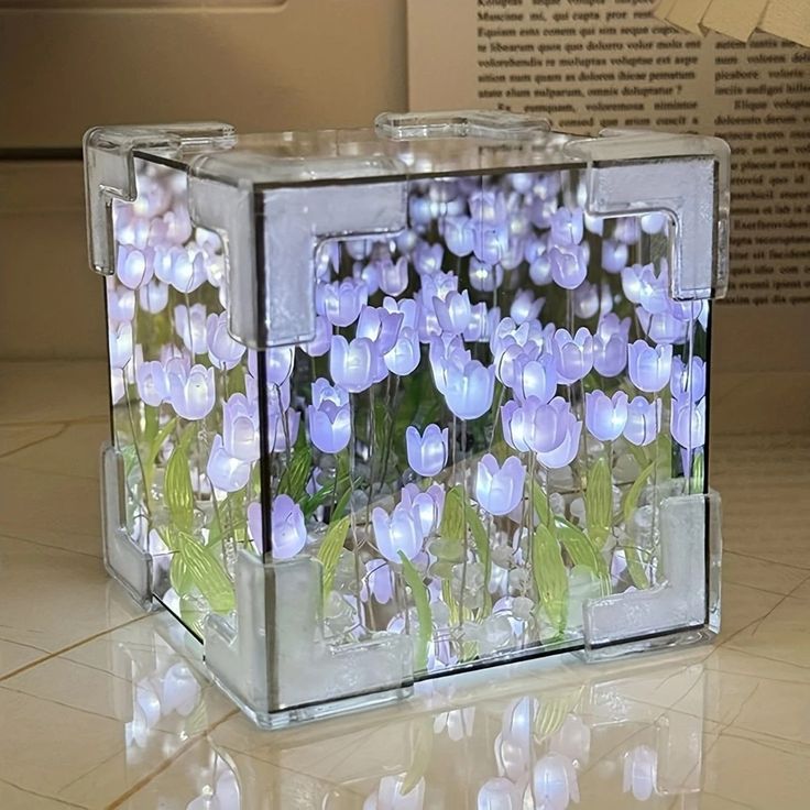 Svjetleća kocka od tulipana🌷