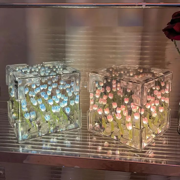Svjetleća kocka od tulipana🌷